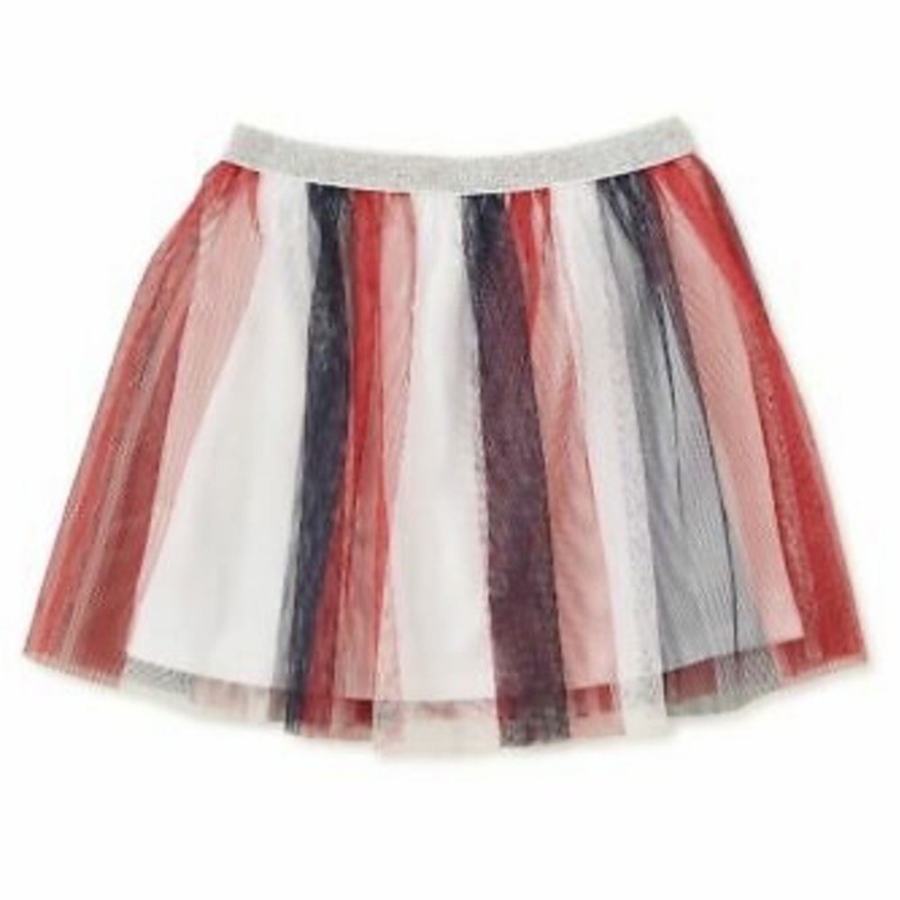 Way To Celebrate Girls Americana Mesh Skirt XL 14-16 New with Tags Glitter Cute